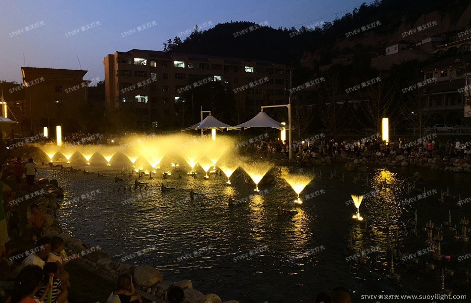 Cali延安安塞人民公园音乐喷泉